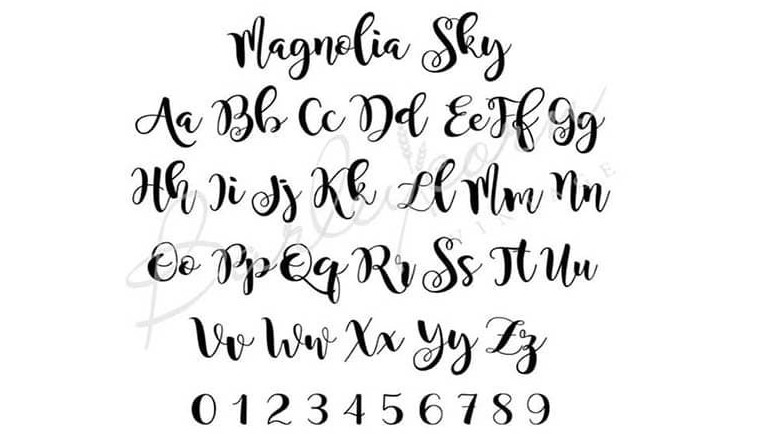 Magnolia Sky Font View