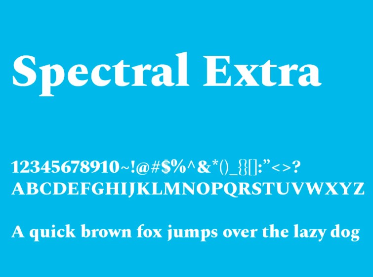 Spectral Font View