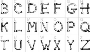 Sketch Bones Font View