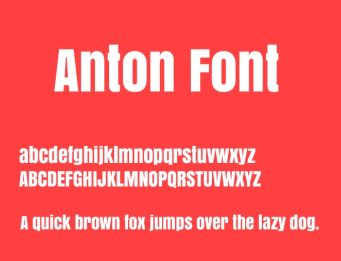 Anton Font View