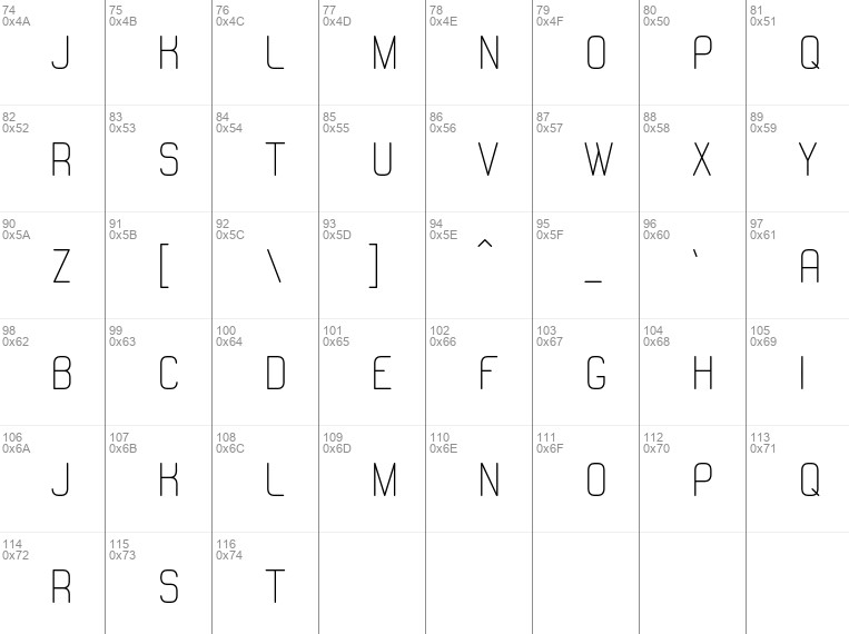 AC Line Font View