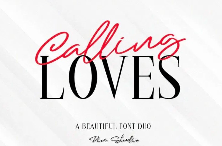 Calling Loves Font View