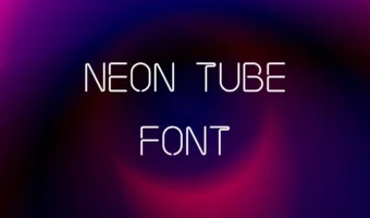 neon tube font