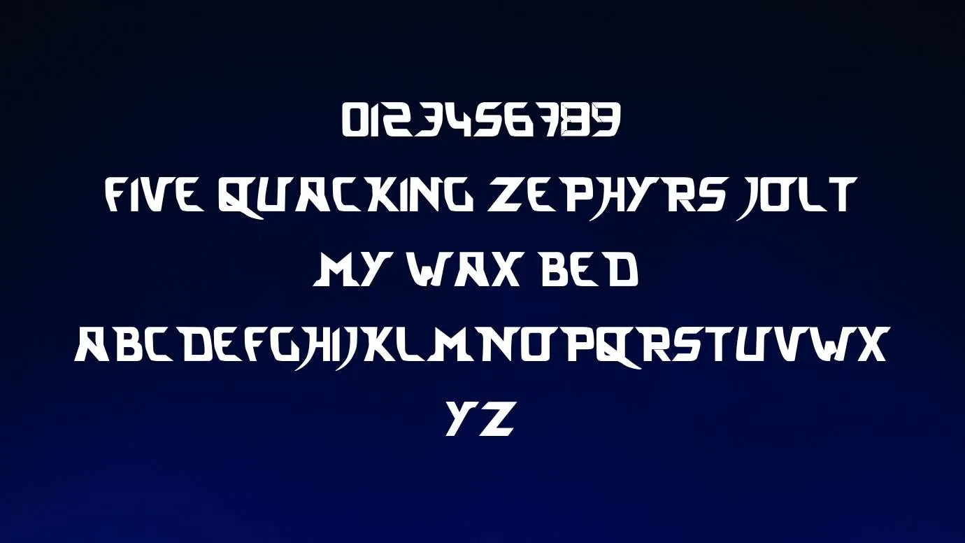 view of ninjago font