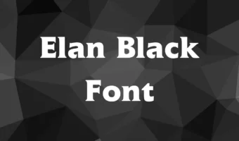 Elan Black Font