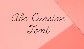 ABC Cursive Font