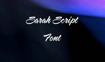 Sarah Script Font