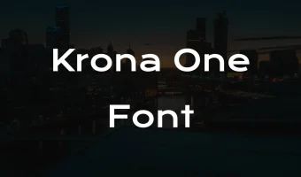 Krona One Font