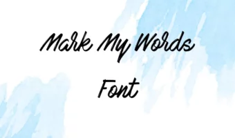 Mark My Words Font