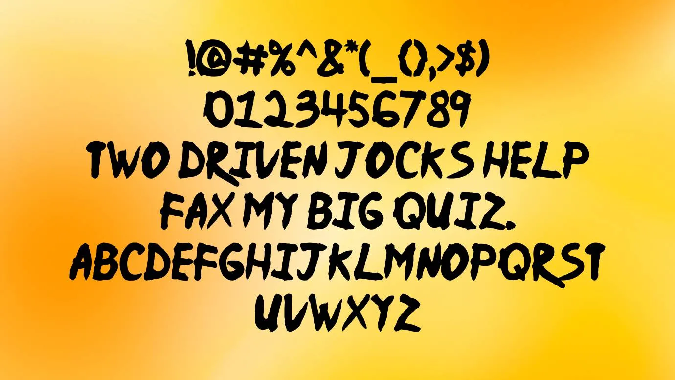 View of Naruto Font