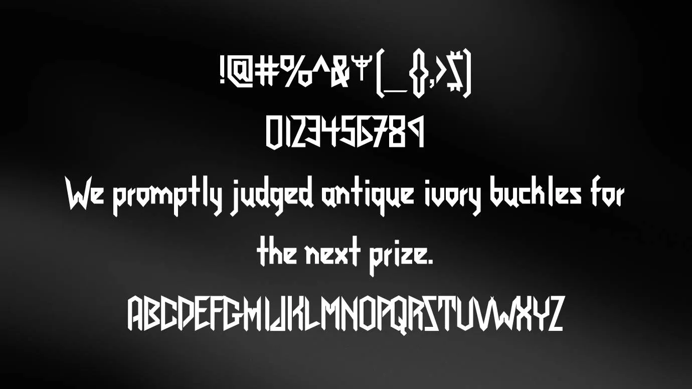 View of Judas priest Font