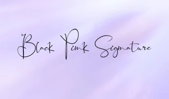 Black Pink Signature Font