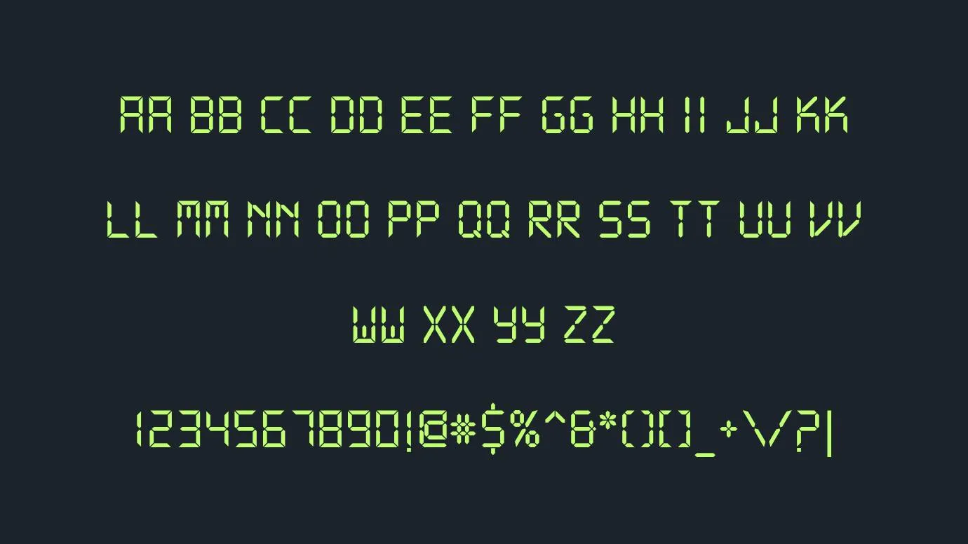 Digital Clock Font